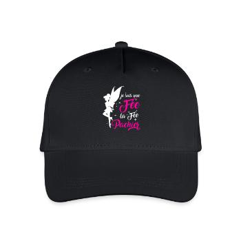 Je Suis Une Fée La Fée Pachier - Casquette de baseball bio Enfant - noir - Devant