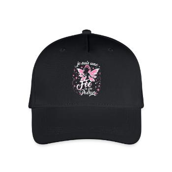 Je Suis Une Fée La Fée Pachier - Casquette de baseball bio Enfant - noir - Devant