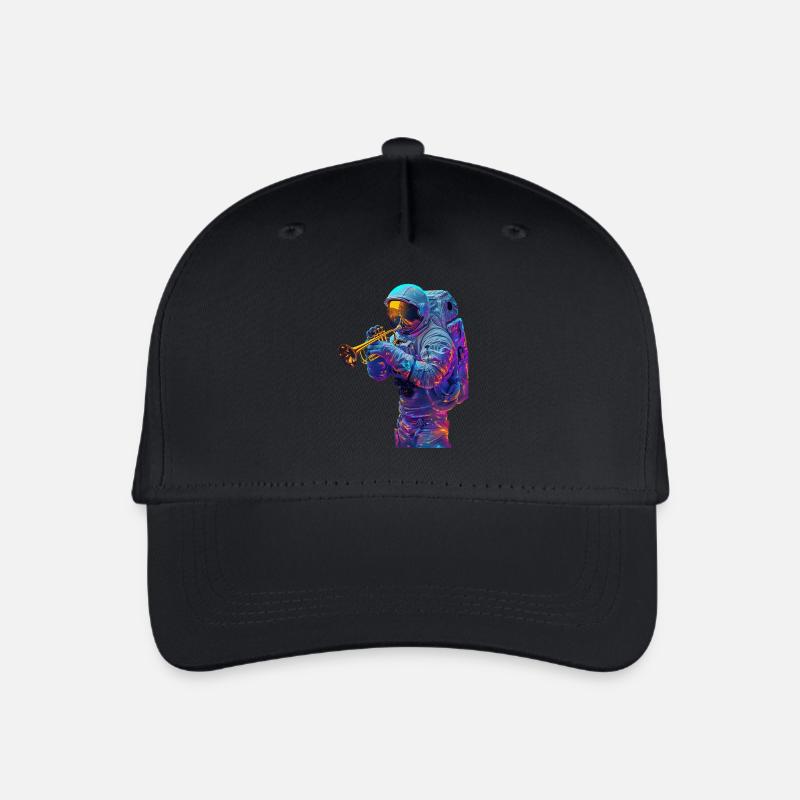 Astronaut Trompete - Kinder Bio Basecap - Schwarz