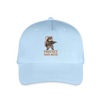 Beschütze Deine Nüsse Ninja Eichhörnchen - Kinder Bio Basecap - Hellblau - Vorne