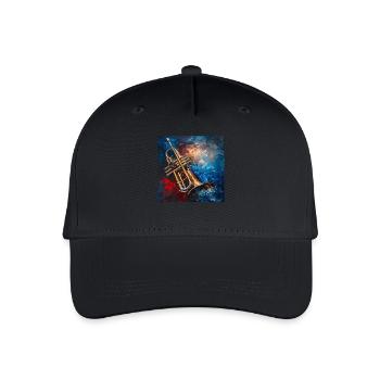 Trompete - Kinder Bio Basecap - Schwarz - Vorne