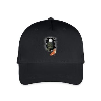 Fuchs Füchse Füchsin mystisch Natur Kind - Kinder Bio Basecap - Schwarz - Vorne