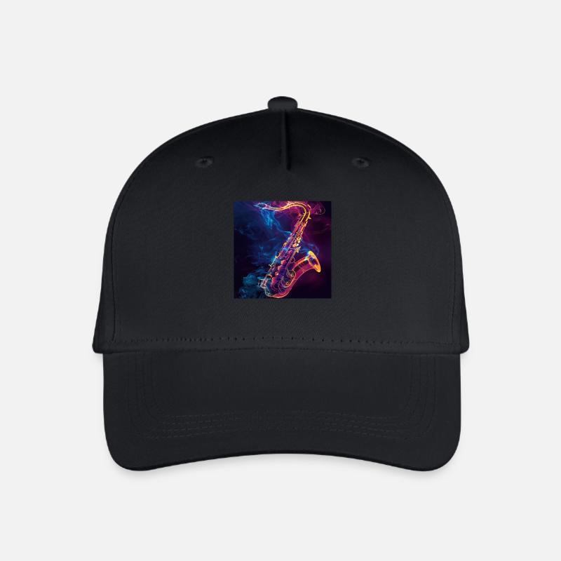 Saxophon - Kinder Bio Basecap - Schwarz