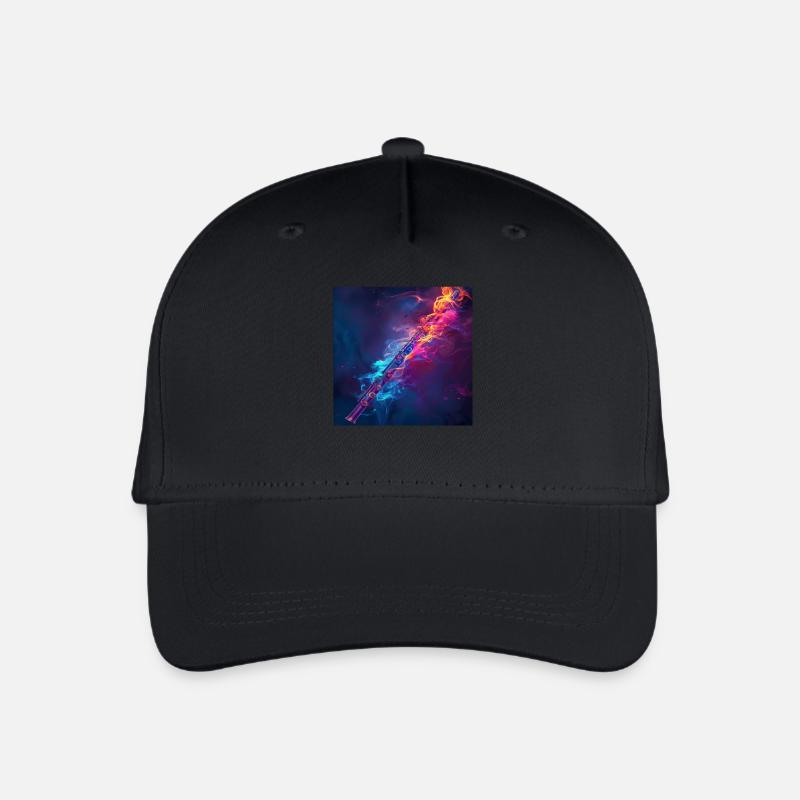 Querflöte - Kinder Bio Basecap - Schwarz