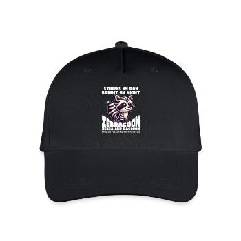 RAYURES LE JOUR, BANDIT LA NUIT - ZÈBRE ET RATON LAVEUR - Casquette de baseball bio Enfant - noir - Devant