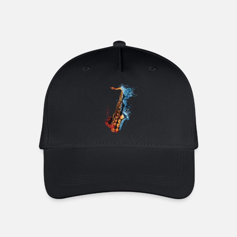 Saxophon - Kinder Bio Basecap - Schwarz