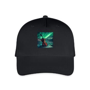 Violine - Kinder Bio Basecap - Schwarz - Vorne