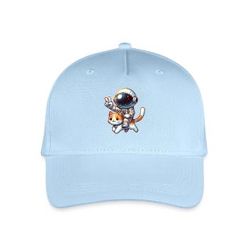 Chat astronaute - Casquette de baseball bio Enfant - bleu clair - Devant