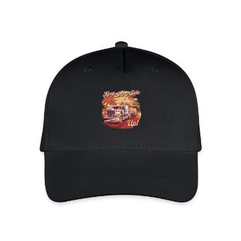 Trucker Keep The Shiny Side Up - Organic Kids’ Baseball Cap - black - Front