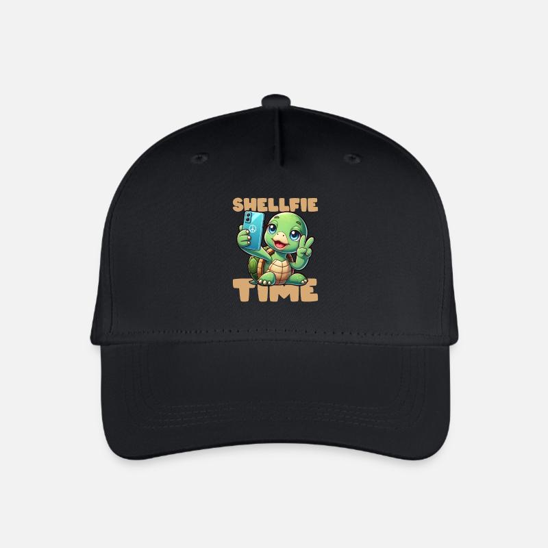 SHELLFIE-ZEIT! - Kinder Bio Basecap - Schwarz