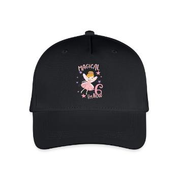 6th Birthday Girl Fairy 6 Years Old Bday Party - Kinder Bio Basecap - Schwarz - Vorne