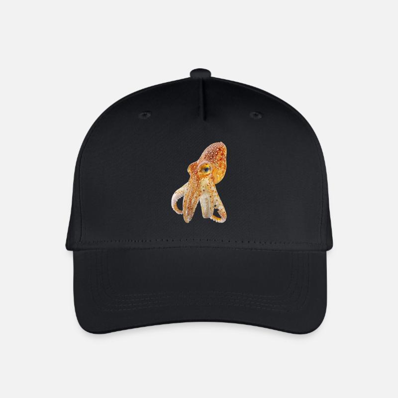 Tintenfisch - Kinder Bio Basecap - Schwarz