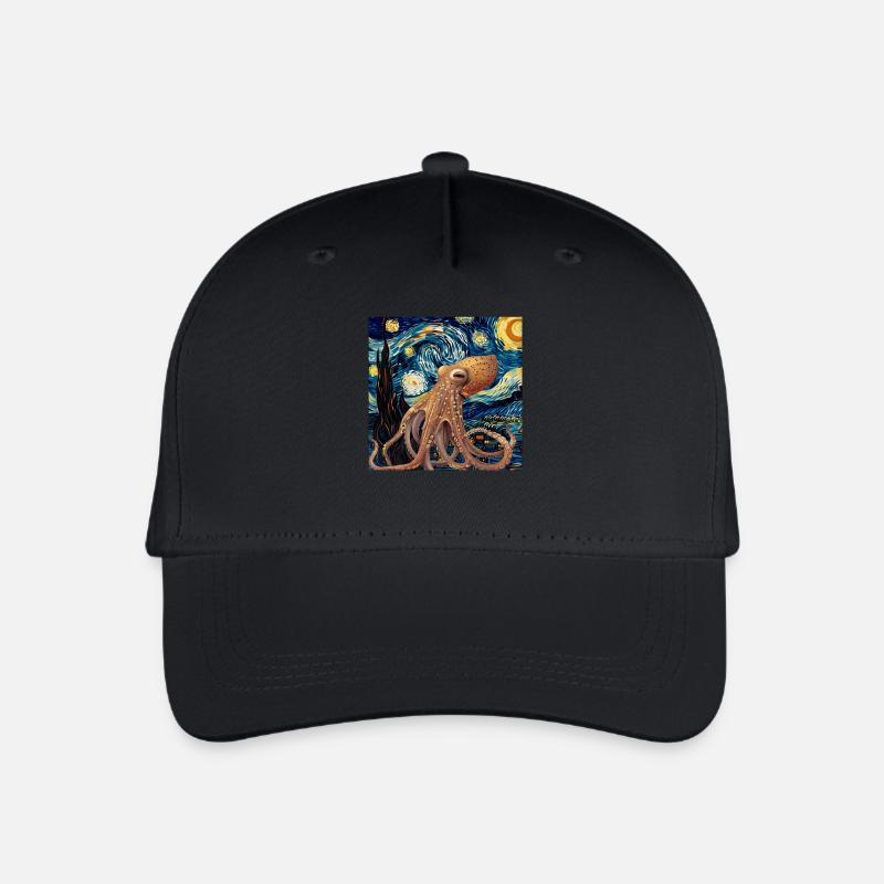 Tintenfisch - Kinder Bio Basecap - Schwarz