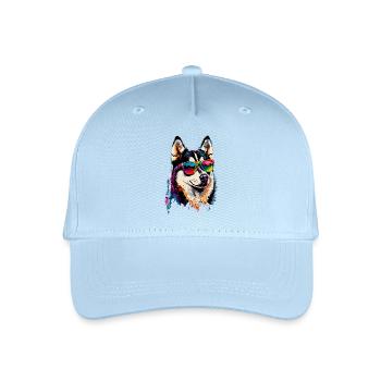 Husky Dogs Lover Dog Love Siberian Huskies - Organic Kids’ Baseball Cap - light blue - Front