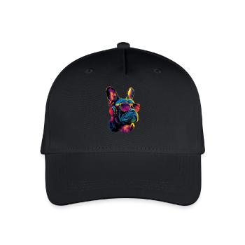 French Bulldog Dog Motif Great Dane Frenchie - Organic Kids’ Baseball Cap - black - Front