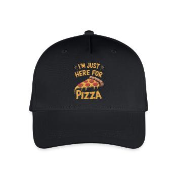 Pizza Spruch Witz Pizzeria Lustiges Pizza Geschenk - Kinder Bio Basecap - Schwarz - Vorne