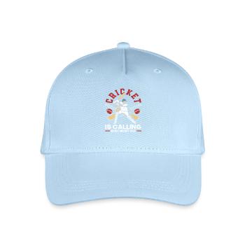 Cricketer Call And I Have To Go - Organic Kids’ Baseball Cap - light blue - Front