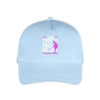 Princess With Hockey Coach Voice - Organic Kids’ Baseball Cap - light blue - Front