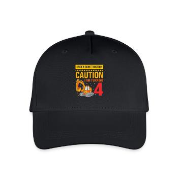 Children's birthday party construction site - Organic Kids’ Baseball Cap - black - Front