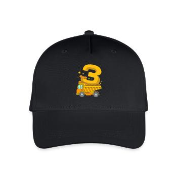 Children's birthday party construction site - Organic Kids’ Baseball Cap - black - Front