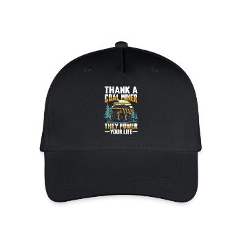 Thank A Coal Miner They Power Your Life - Kinder Bio Basecap - Schwarz - Vorne