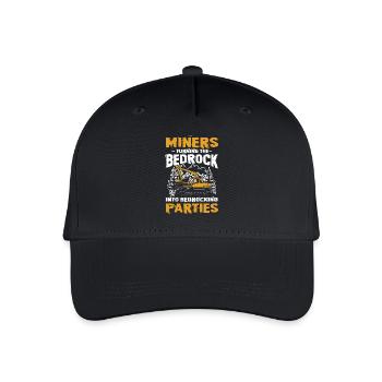 Miners Turning Bedrock Into Bedrocking Parties - Kinder Bio Basecap - Schwarz - Vorne