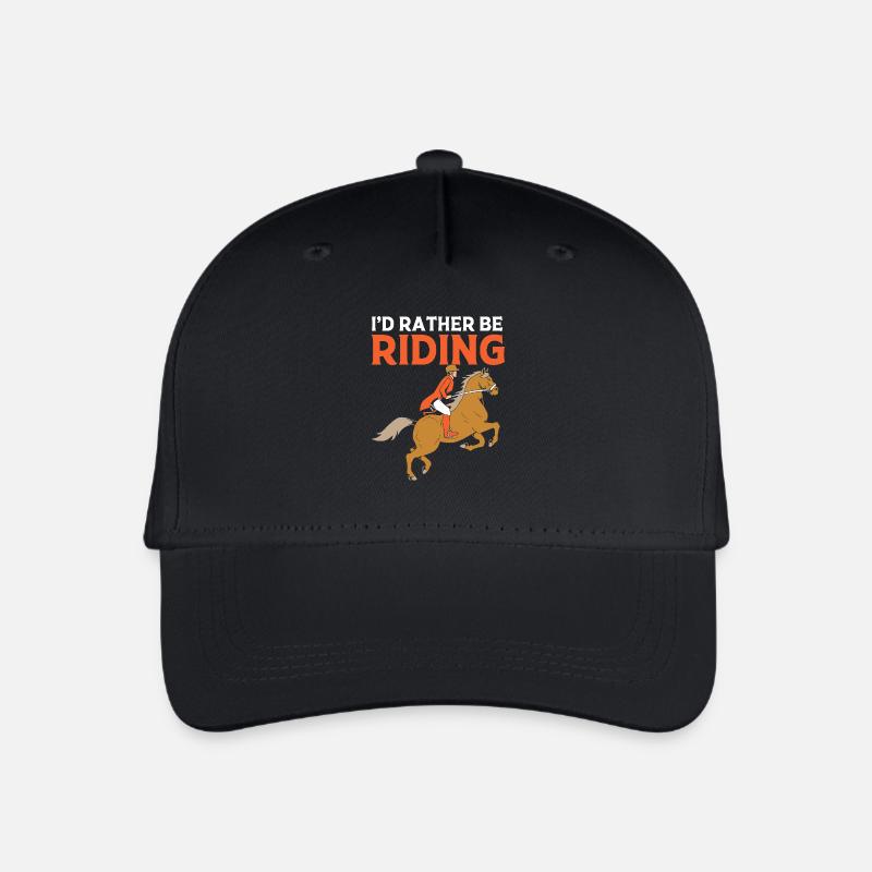 Springreiten Springpferd - Kinder Bio Basecap - Schwarz