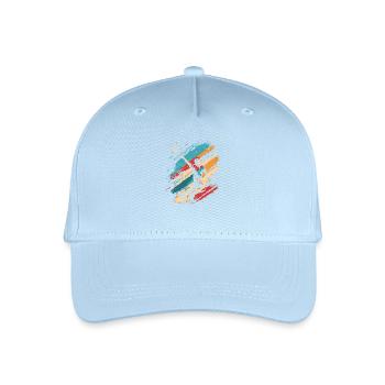 Badminton rétro - Casquette de baseball bio Enfant - bleu clair - Devant