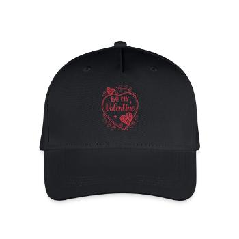 Be my Valentine - Cadeau de Saint-Valentin - Casquette de baseball bio Enfant - noir - Devant