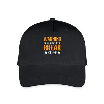 Warning I Break Stuff 23 - Kinder Bio Basecap - Schwarz - Vorne