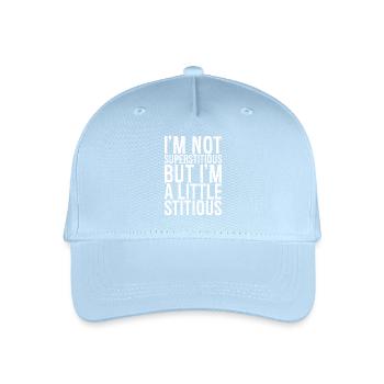 I'm not superstitious but I'm a little stitious - Organic Kids’ Baseball Cap - light blue - Front