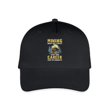 Mining Career From The Ground Up - Kinder Bio Basecap - Schwarz - Vorne