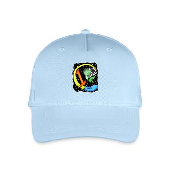 Zahl 1 Nummer Eins - Dinosaurier Motiv - Kinder Bio Basecap - Hellblau - Vorne