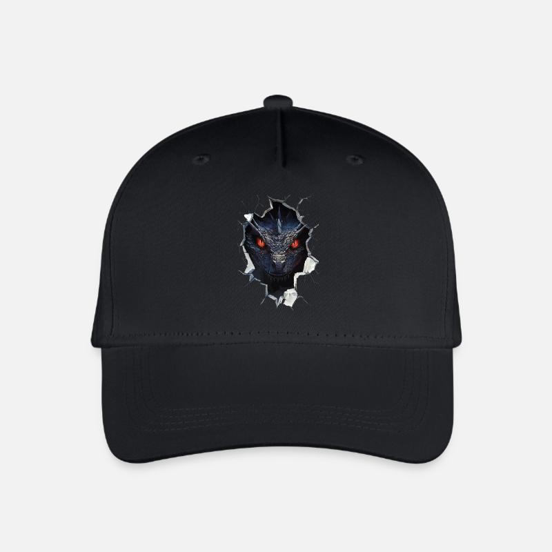 Drachen - Kinder Bio Basecap - Schwarz