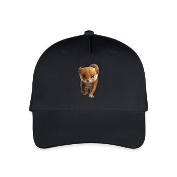Wiesel - Kinder Bio Basecap - Schwarz - Vorne