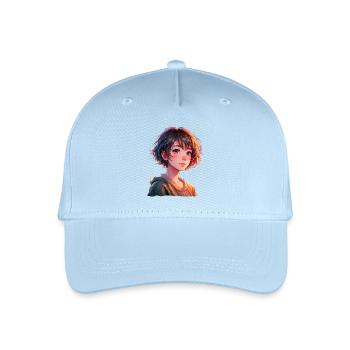 Anime Manga Girl - Organic Kids’ Baseball Cap - light blue - Front