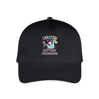 Cousin Of the Birthday Girl Dracon Family Party - Organic Kids’ Baseball Cap - black - Front