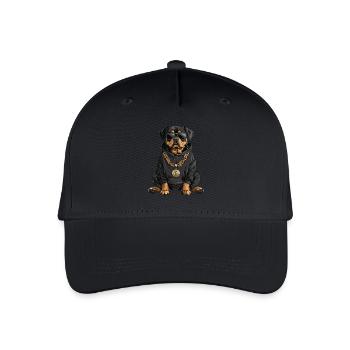 Cool Rottweiler in hip-hop style - Organic Kids’ Baseball Cap - black - Front