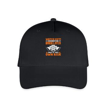 Maçon Attention Épuisé Agacement Propre Risque - Casquette de baseball bio Enfant - noir - Devant