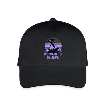 UFO-Bigfoot Nessie Einhorn - Kinder Bio Basecap - Schwarz - Vorne