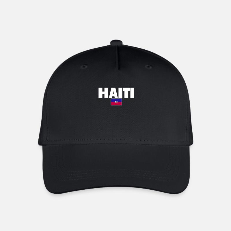 Haiti Haitianische Flagge Haitianer - Kinder Bio Basecap - Schwarz