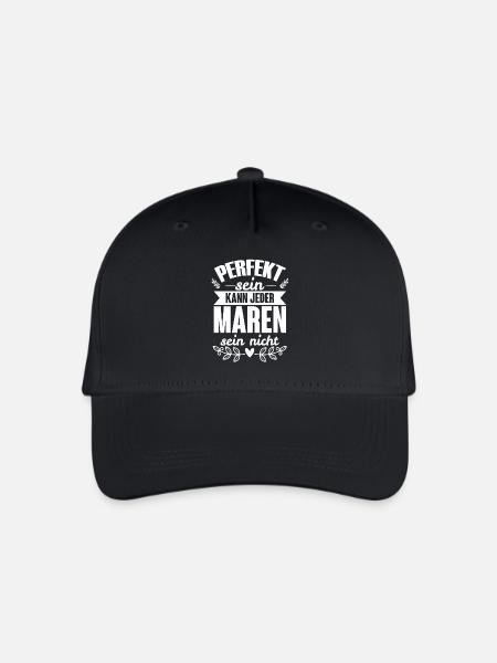 Maren - Perfekt Sein Kann Jeder Maren Nicht - Kinder Bio Basecap - Schwarz