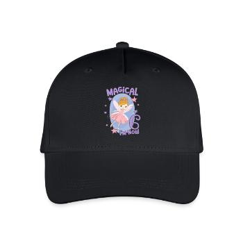 6th Birthday Girl Fairy 6 Years Old Bday Party - Kinder Bio Basecap - Schwarz - Vorne