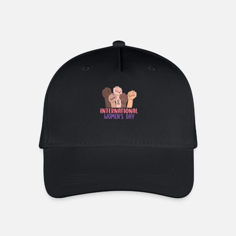 Weltfrauen Tag Stolz - Kinder Bio Basecap - Schwarz