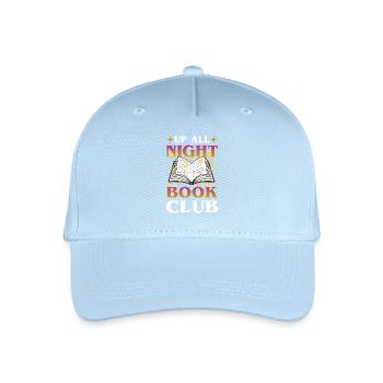 Story Seker Book Lovers All Night Book Club - Organic Kids’ Baseball Cap - light blue - Front