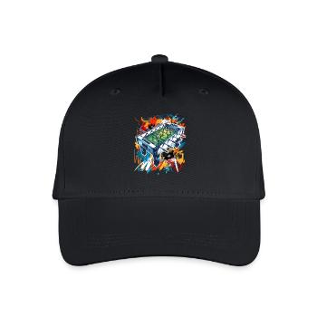 Tischkicker Tischfußball - Kinder Bio Basecap - Schwarz - Vorne
