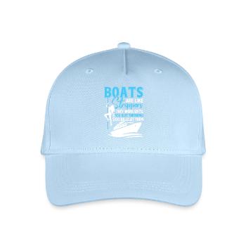 Humorvolles Boot und Unterhaltung Spruchmotiv - Kinder Bio Basecap - Hellblau - Vorne