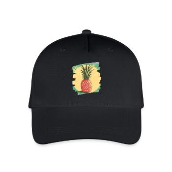 Ananas - Kinder Bio Basecap - Schwarz - Vorne