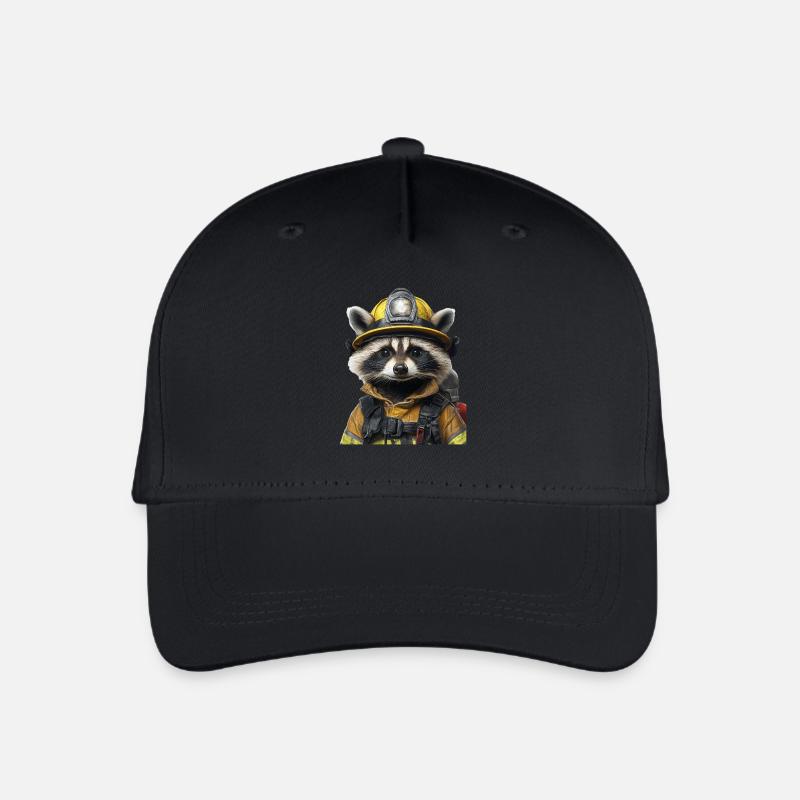 Waschbär - Kinder Bio Basecap - Schwarz