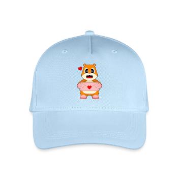 Hamster Love Letter - Organic Kids’ Baseball Cap - light blue - Front